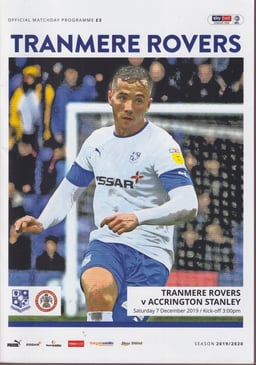 Tranmere Rovers v Accrington Stanley Match Programme 2019-12-07